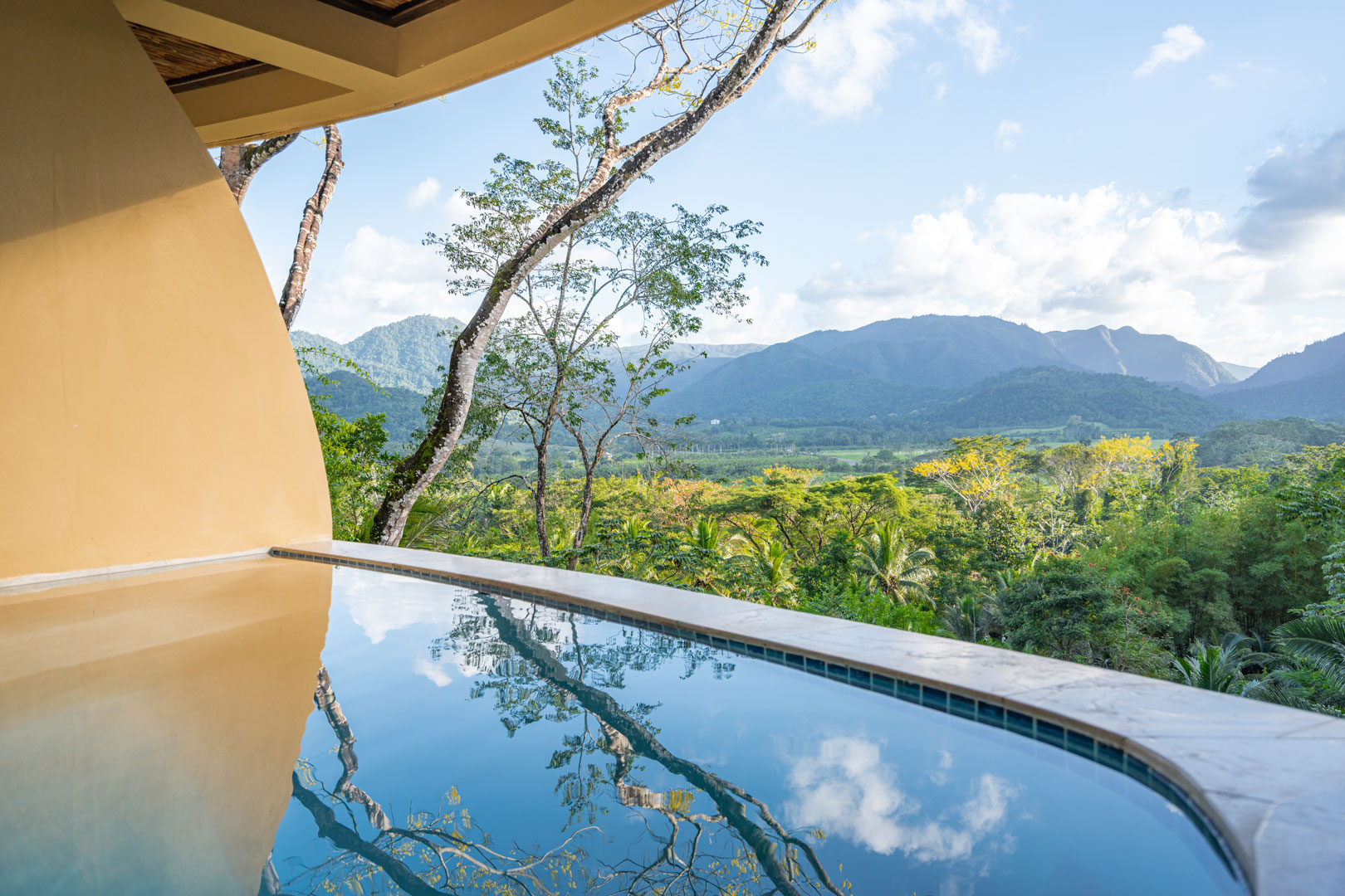The private plunge pool on the private balcony of the Mountain View Suites at The Rainforest Lodge at Sleeping Giant