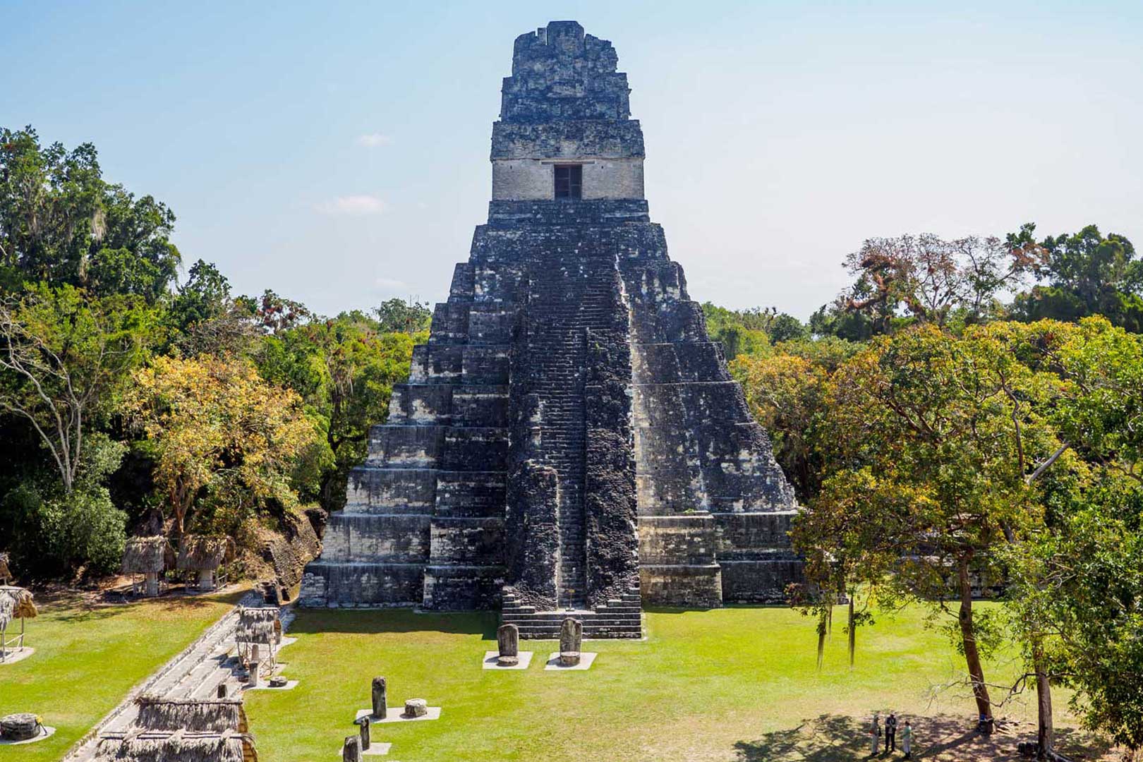 Tikal Mayan Temple in Guatemala during the Tikal Mayan Adventure for The Rainforest Lodge at Sleeping Giant.